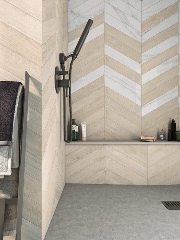60o Chevron Calacatta A Tile