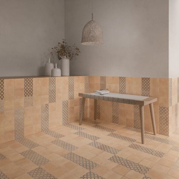 Bejmat Tan Azure Decor Square Tile
