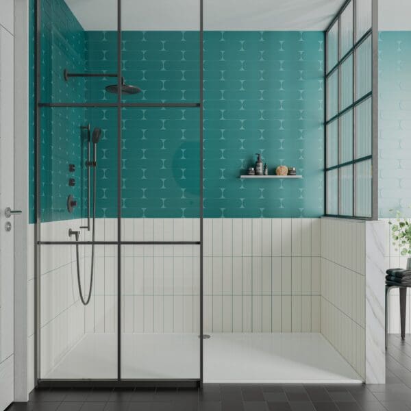 Grace White Tile and Grace O Teal Tile