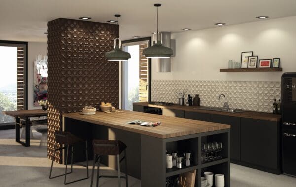 WOW Moon Ice White Tile and WOW Moon Graphite Tile