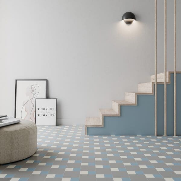 Solid XS Sky Tile, Solid M Ash Tile and Solid XS Chalk Tile