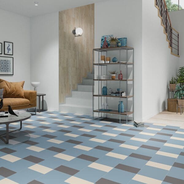 Solid L Ash Tile, Solid XL Sky Tile and Solid L Chalk Tile
