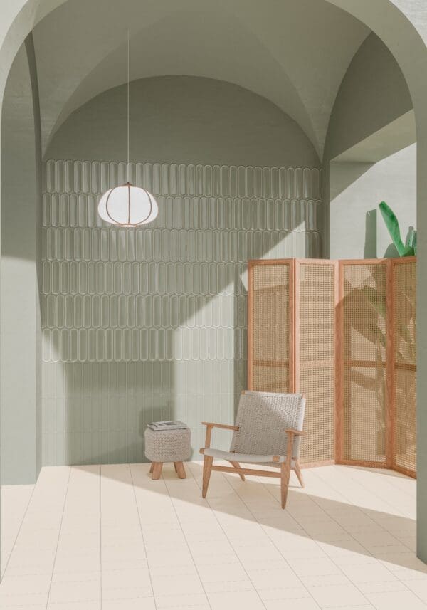 Aquarelle O Mint Grey Tile