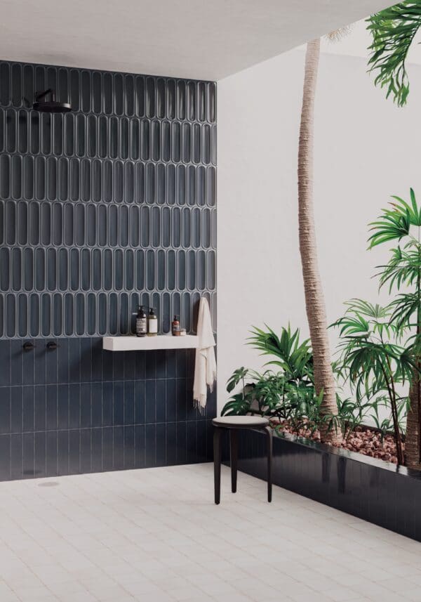 Aquarelle Titanium Blue Tile and Aquarelle O Titanium Blue Tile