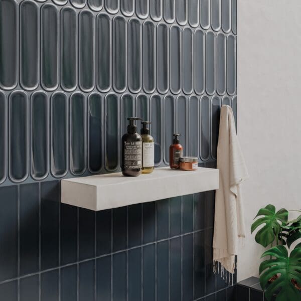Aquarelle Titanium Blue Tile and Aquarelle O Titanium Blue Tile