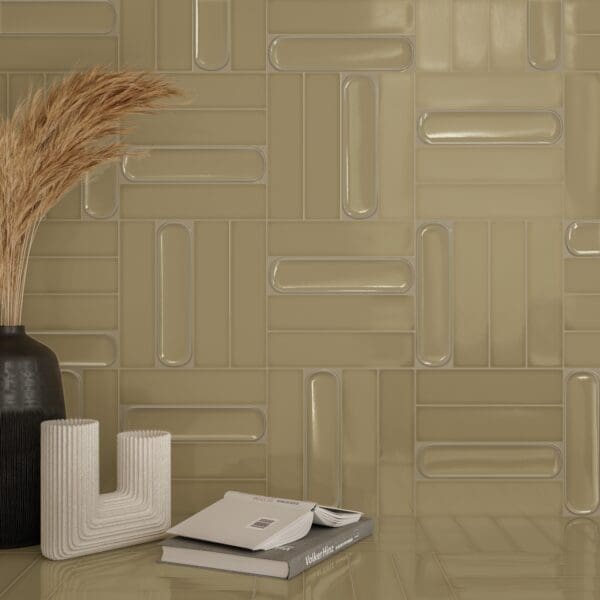 Aquarelle O Olive Tile