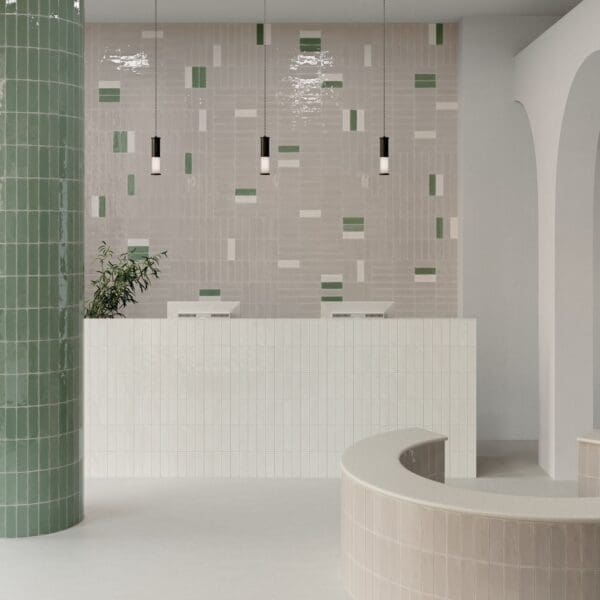 Rebels Moss Tile, Rebels Popcorn Tile and Rebels Grey Tile