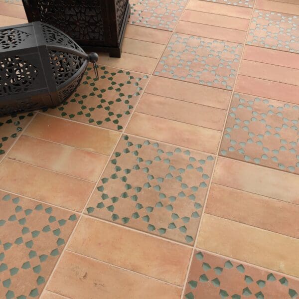 Bejmat Tan Olive Decor Square Tile