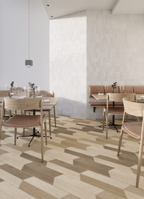 60o Chevroon Wood Light B Tile and 60o Chevrn Wood Mid A Tile