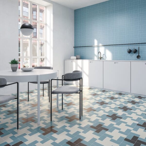 Solid S Chalk Tile and Solid S Sky Tile