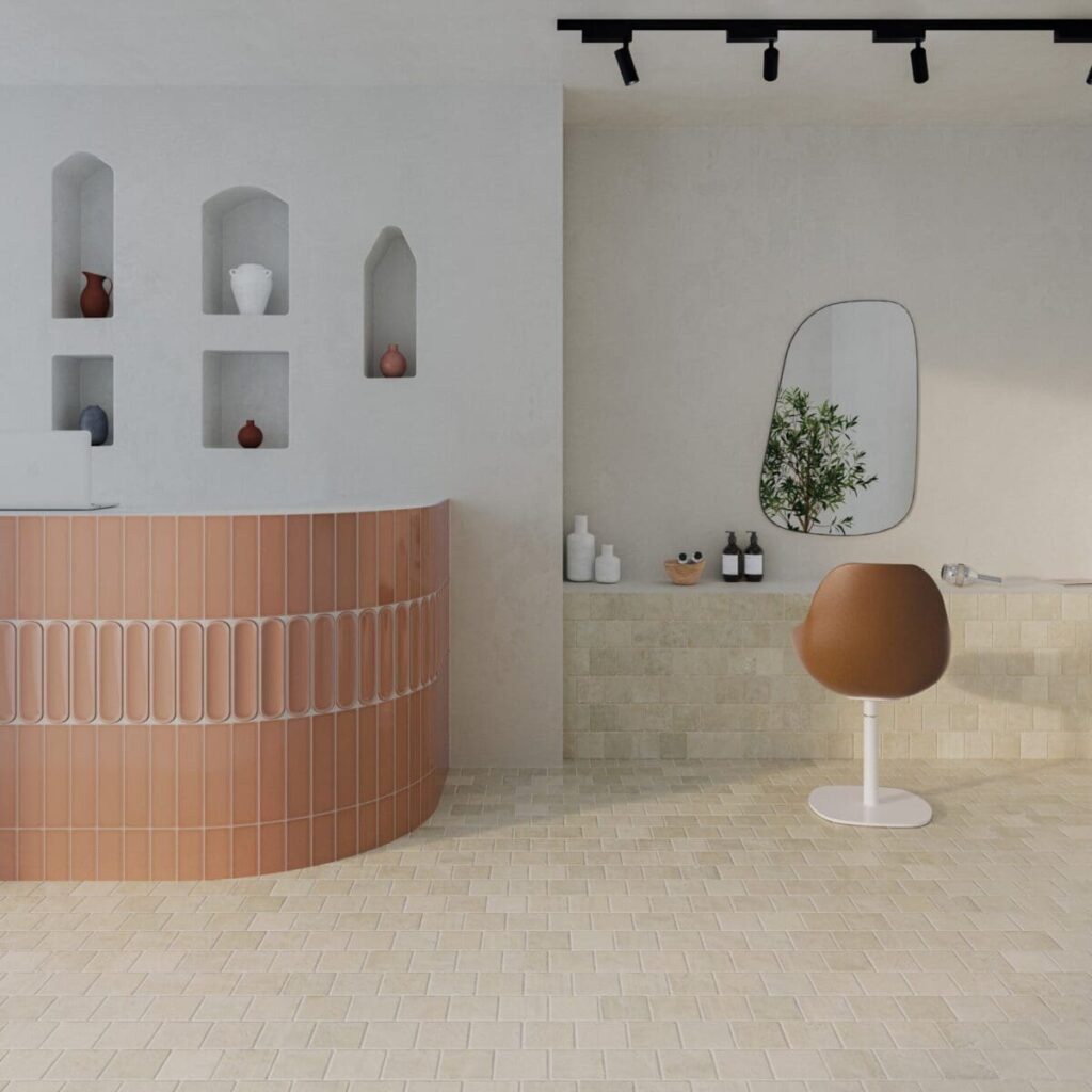CLD-Oval Apricot Ceramic Tile