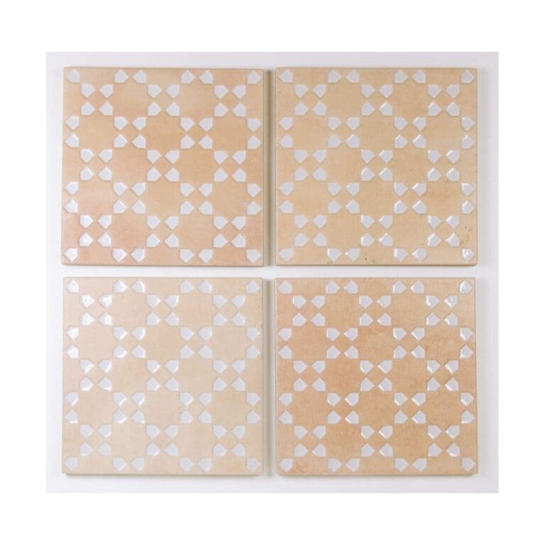 Bejmat Biscuit White Decor Square Tile