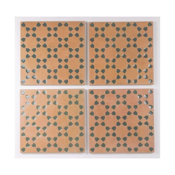Bejmat Tan Olive Decor Square Tile
