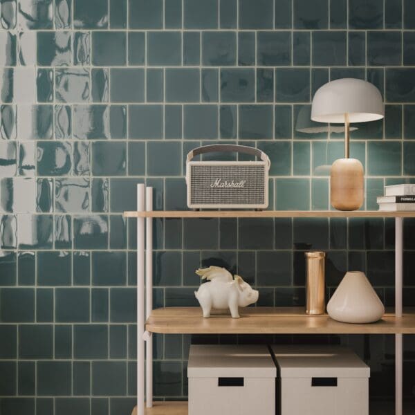 Fayenza Peacock Blue Square Tile