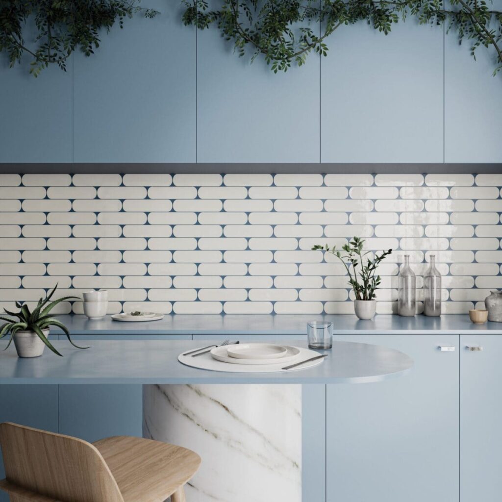 GAI-Oval White Ceramic Tile