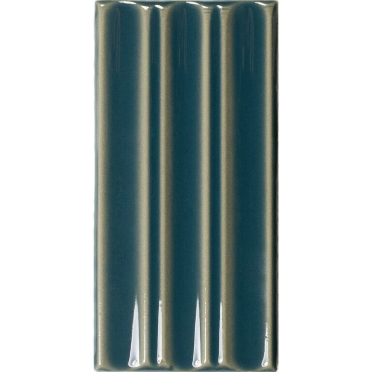VIZ-Blue Ribbed Ceramic Tile