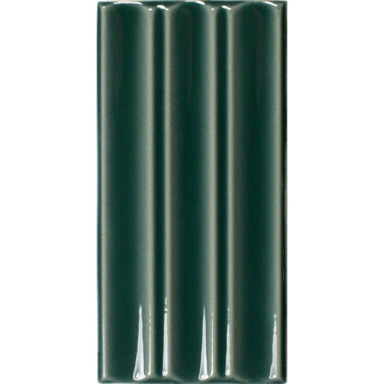 VIZ-Green Ribbed Ceramic Tile