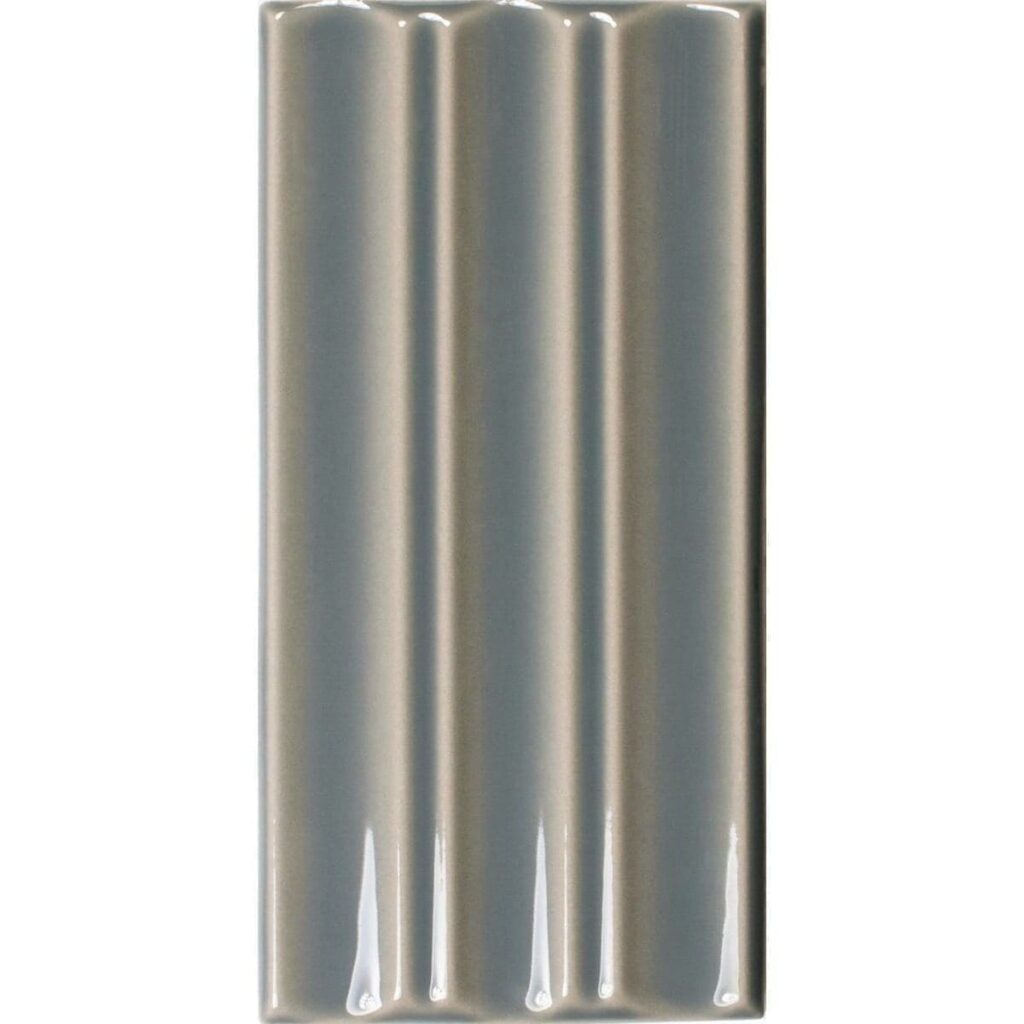 VIZ-Grigio Ribbed Ceramic Tile