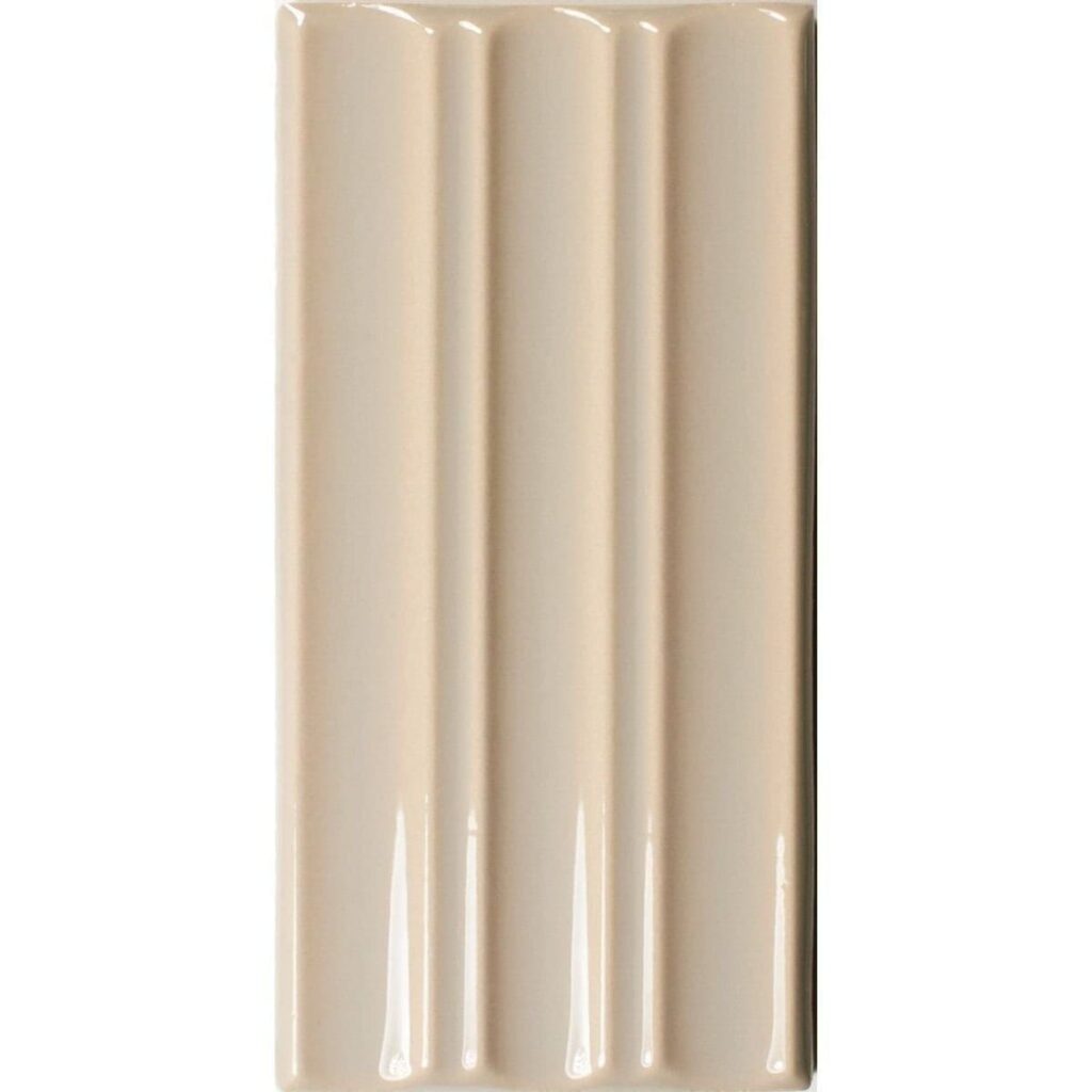 VIZ-Soft Grey Ribbed Ceramic Tile