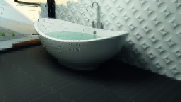 Deco Floor Chevron Graphite A Tile