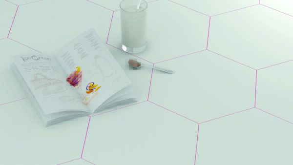 Deco Floor Hexa Ice White Tile