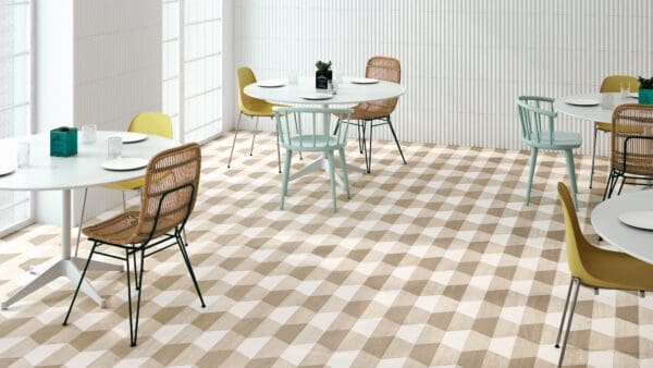 Deco Floor Trapezium Wood Dark Tile