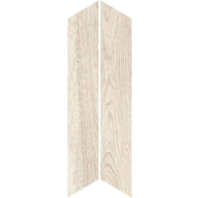 BRN-White Ash Chevron Porcelain Tile