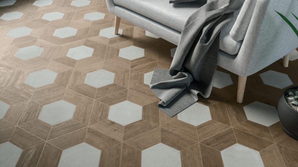 RBO-Wenge Trapezium Porcelain Tile