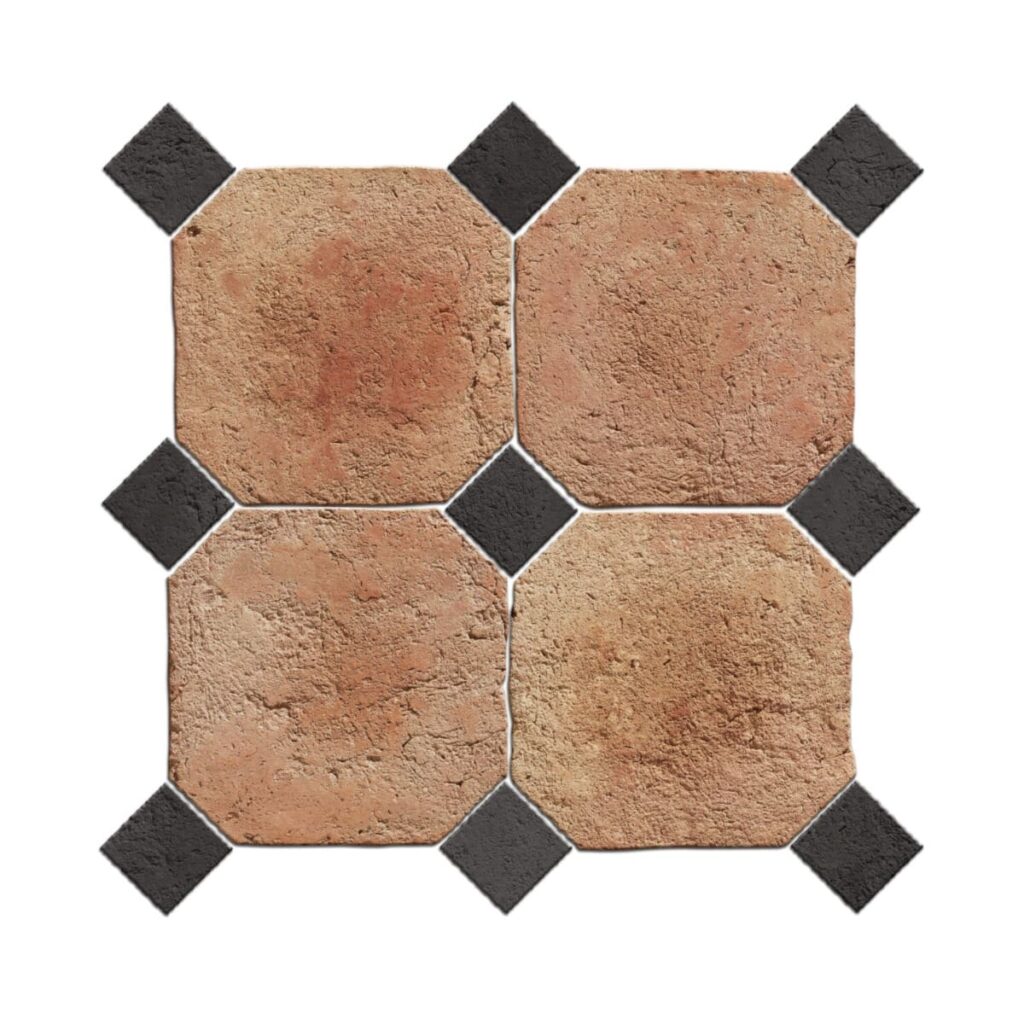TCT-Wiltshire - Octagons / Cabochons Terracotta Tile
