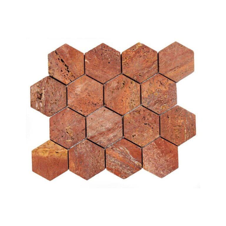 CHA-Hexagon Red Natural Stone Tile