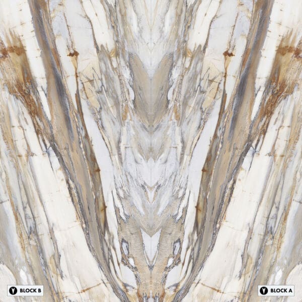 XXL Calacatta Fossil Bookmatched Tile