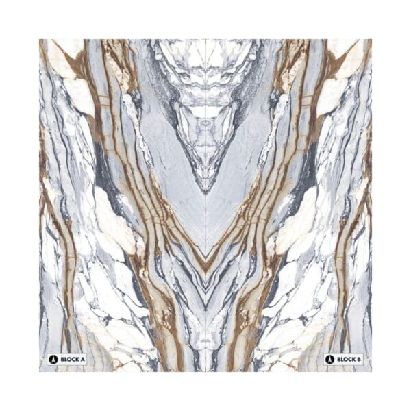 XXL Calacatta Picasso Bookmatched Tile