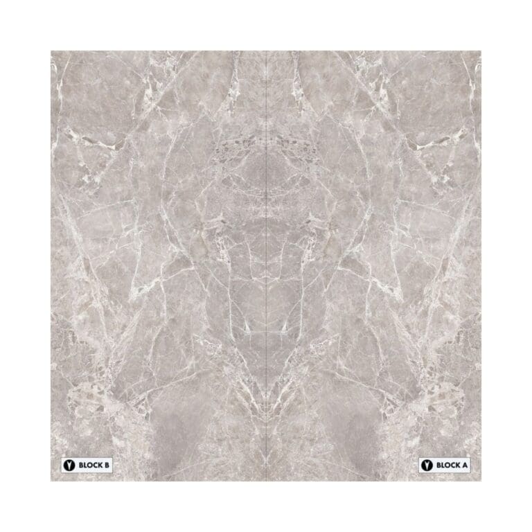 XXL Moon Grey Bookmatched Tile