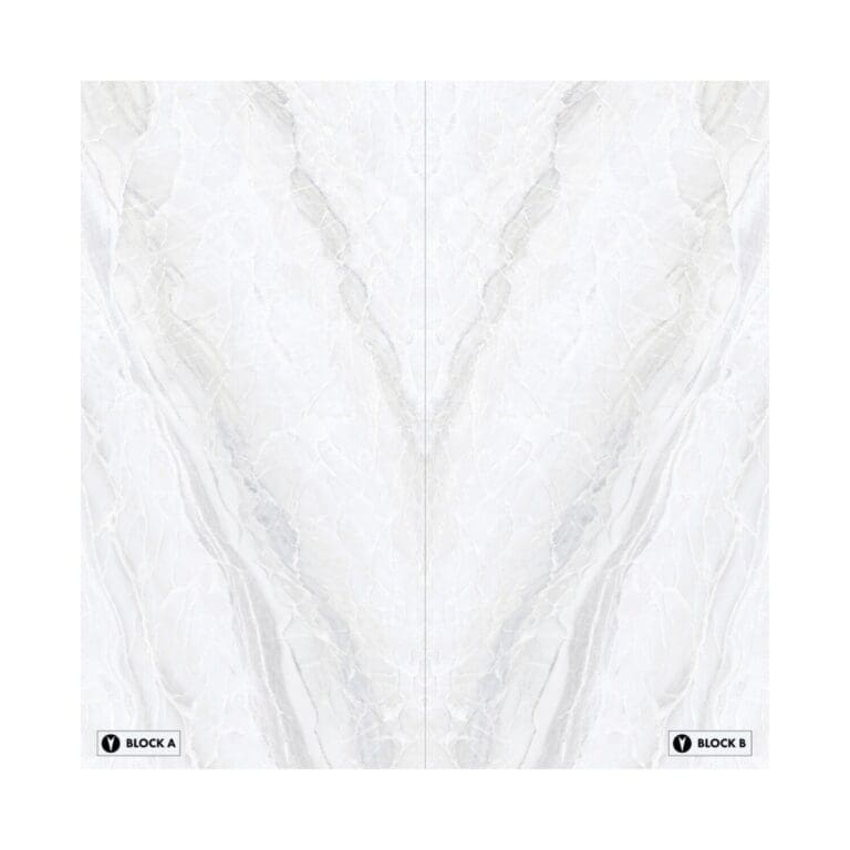 XXL White Paradise Bookmatched Tile