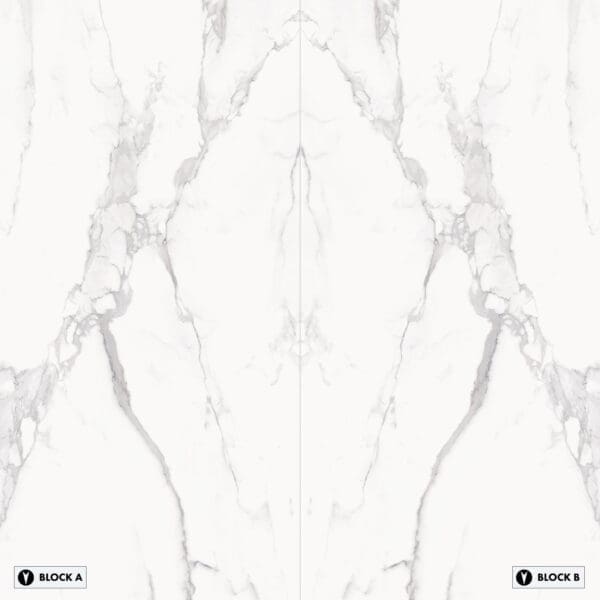 XXL Level Calacatta Bookmatched Tile