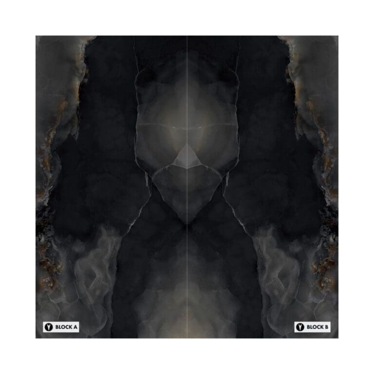 XXL Onyx Black Bookmatched Tile