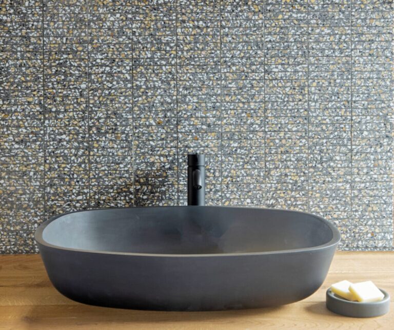 CMP-Stick Monterosso terrazzo mosaic, installed
