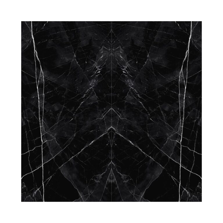 XXL-Black Calacatta Bookmatched Porcelain Tile