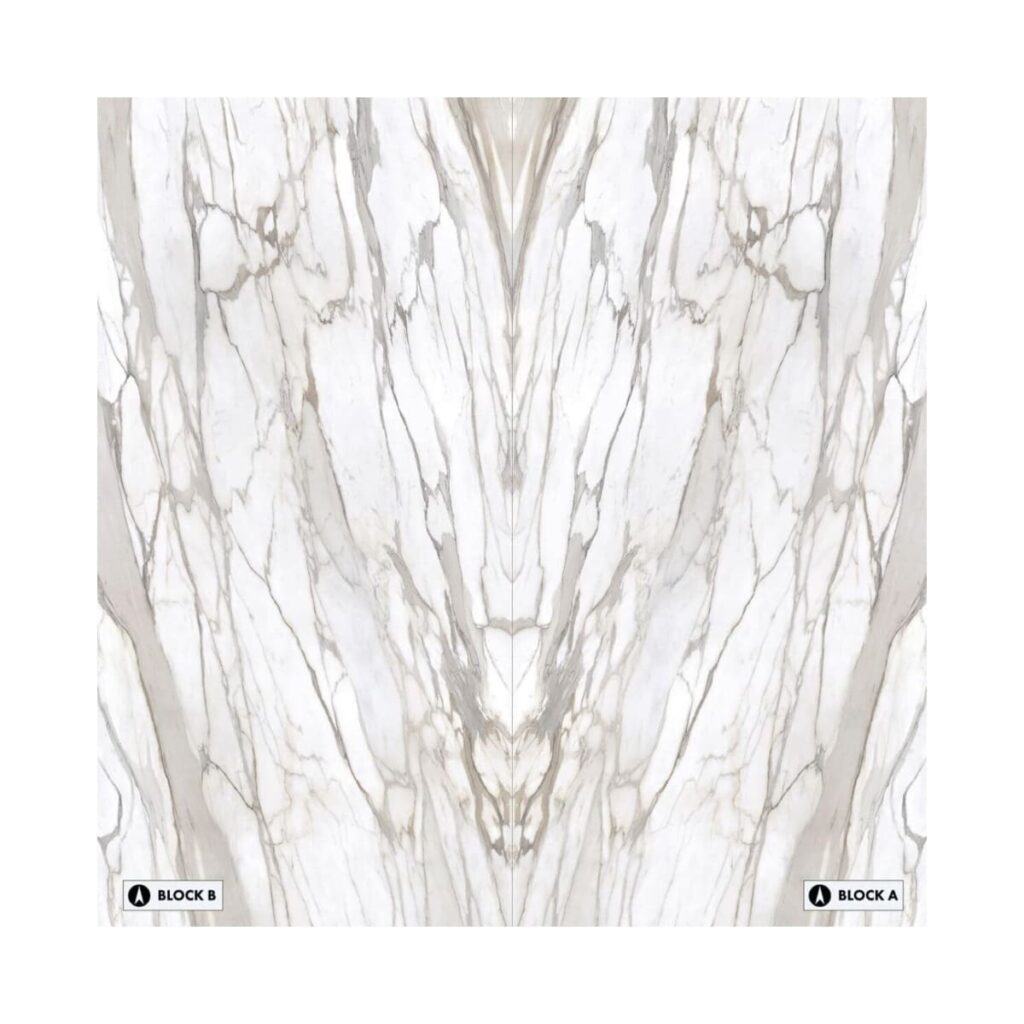 XXL-Calacatta Gold Canova Bookmatched Porcelain Tile