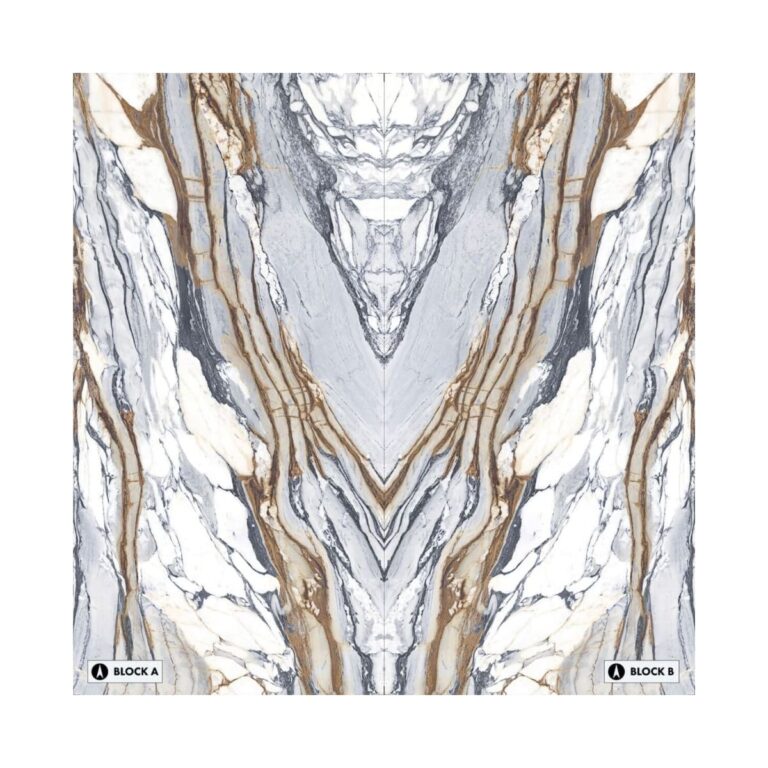 XXL-Calacatta Picasso Bookmatched Porcelain Tile