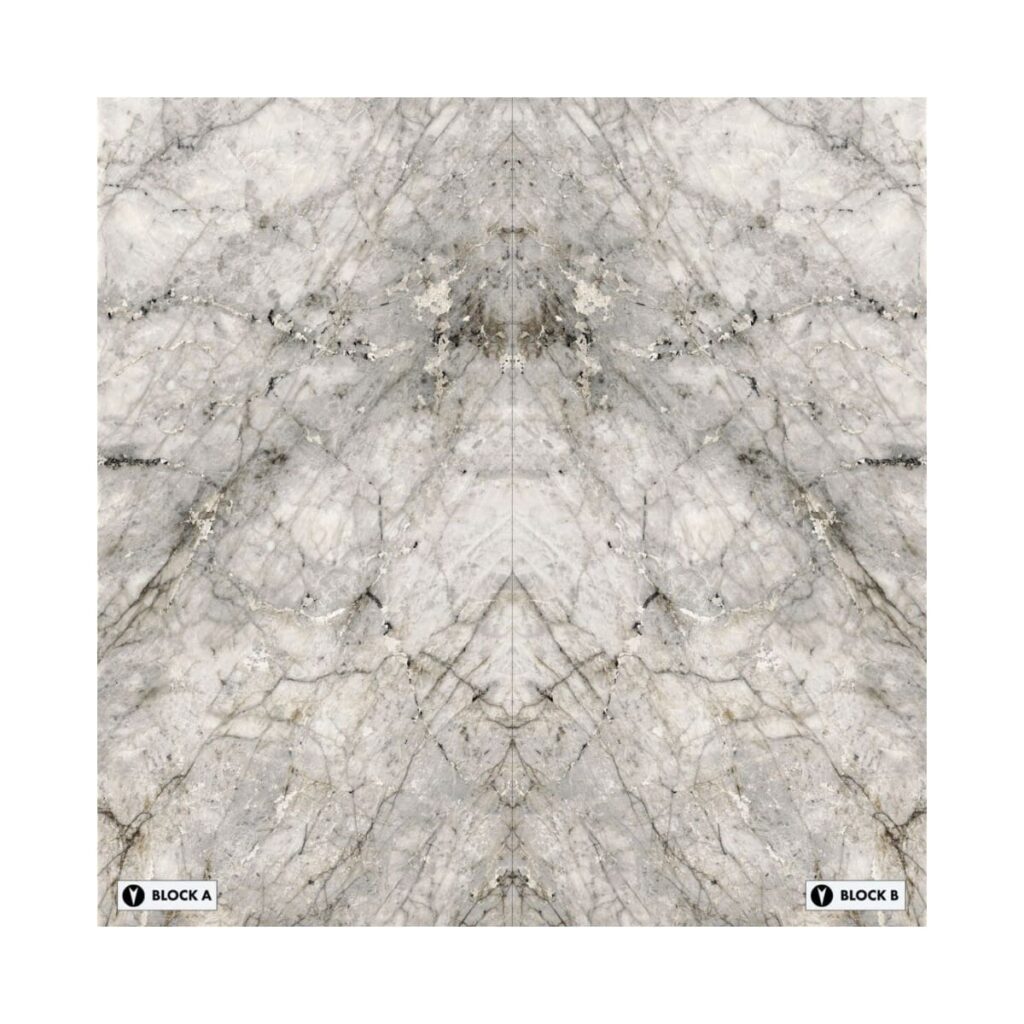 XXL-Laguna Blanca Bookmatched Porcelain Tile