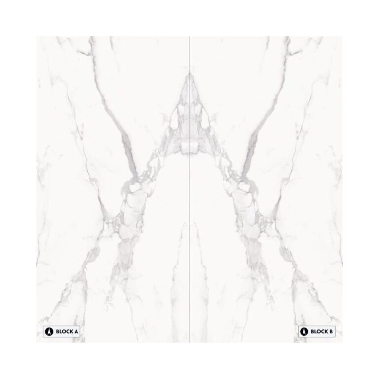 XXL-Level Calacatta Bookmatched Porcelain Tile