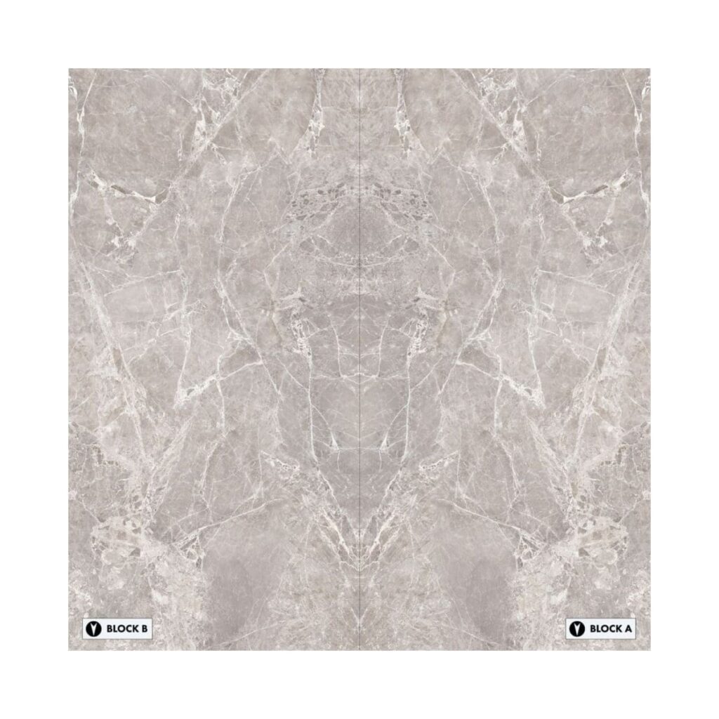 XXL-Moon Grey Bookmatched Porcelain Tile