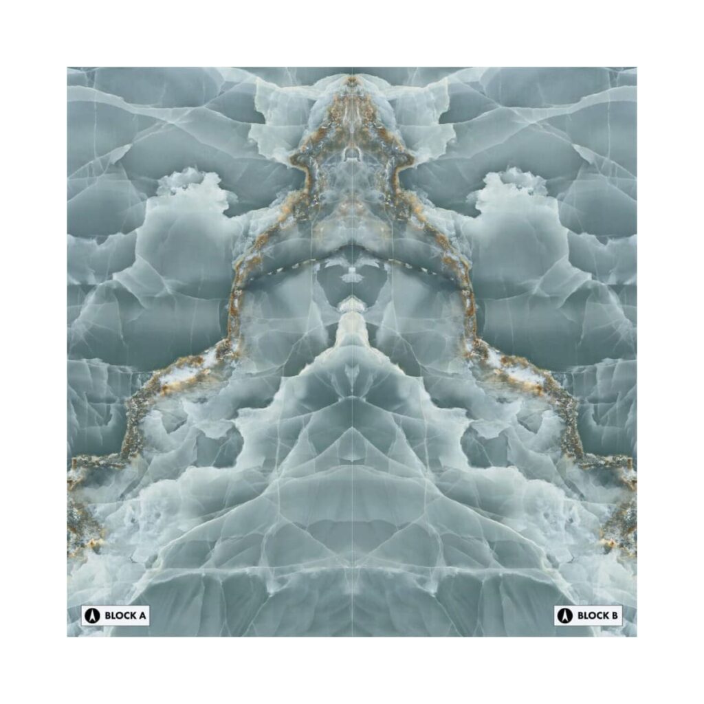 XXL-Onyx Green Bookmatched Porcelain Tile