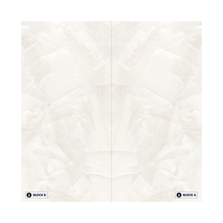 XXL-Onyx Ivory Bookmatched Porcelain Tile