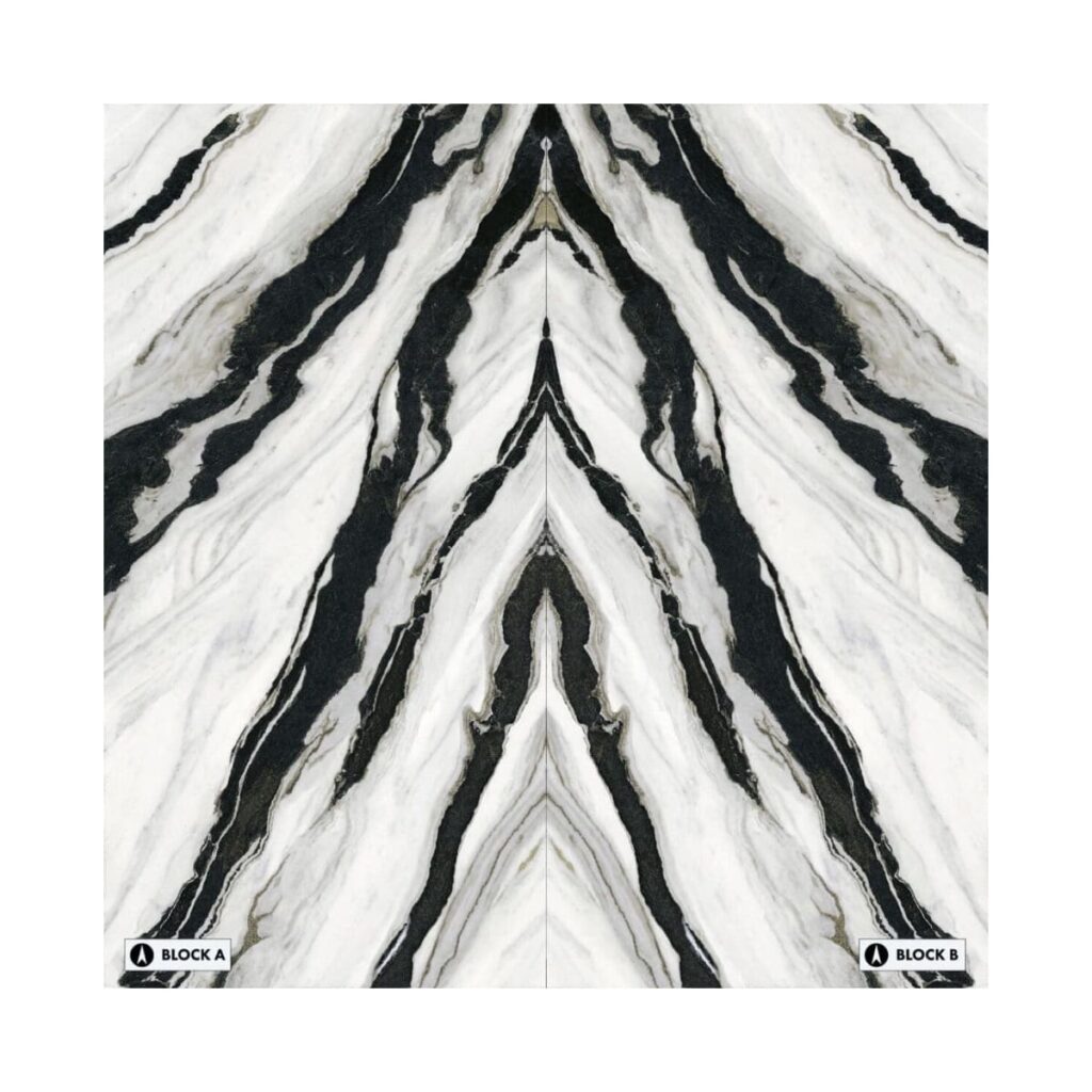 XXL-Panda Bookmatched Porcelain Tile