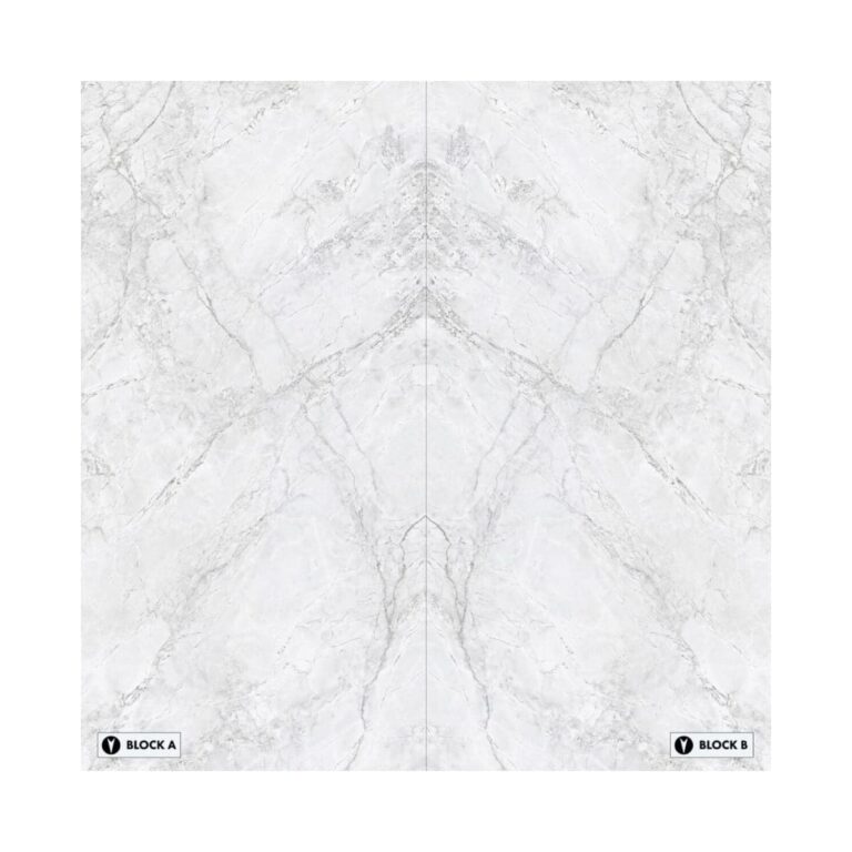 XXL-Super White Bookmatched Porcelain Tile