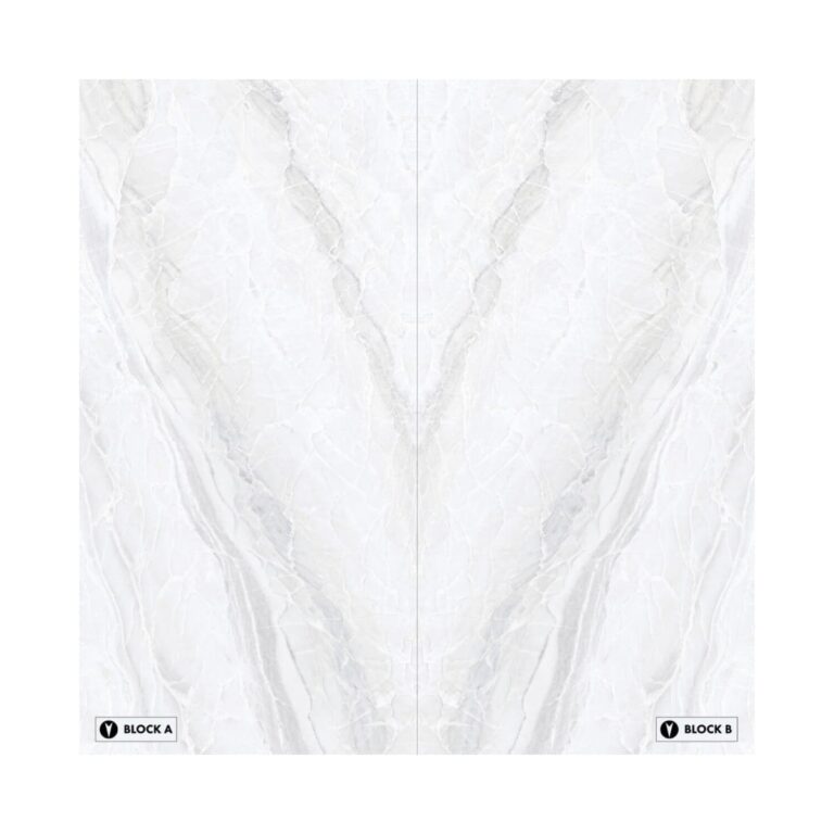 XXL-White Paradise Bookmatched Porcelain Tile