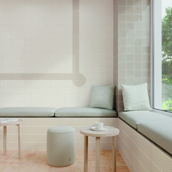 Twister T Vapor & Greige, Twister & Straight Vapor Greige, Twister Edge Greige Tile
