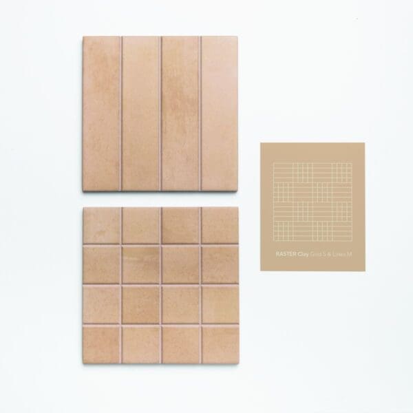 Raster GRID S CLAY & LINES M CLAY Tile